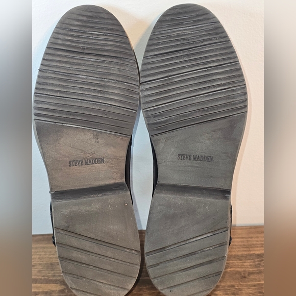 Steve Madden Men's Priam Black Leather Oxfords Size 9M - Picture 10 of 10